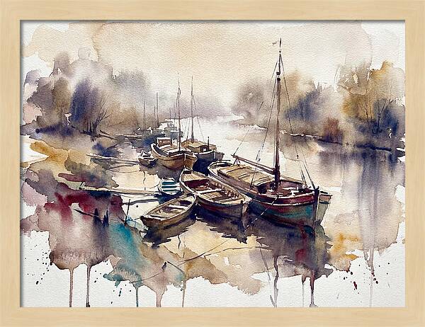 River Boats At Dawn