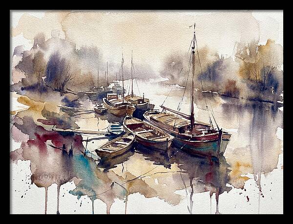 River Boats At Dawn