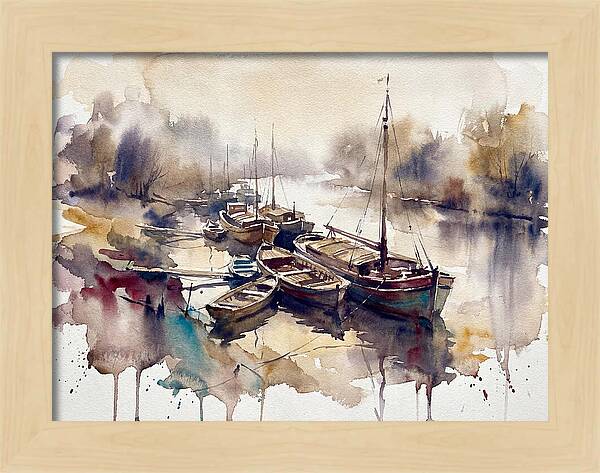 River Boats At Dawn
