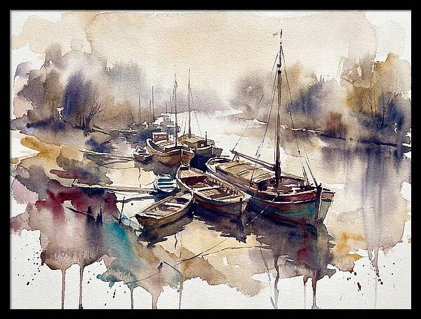 River Boats At Dawn