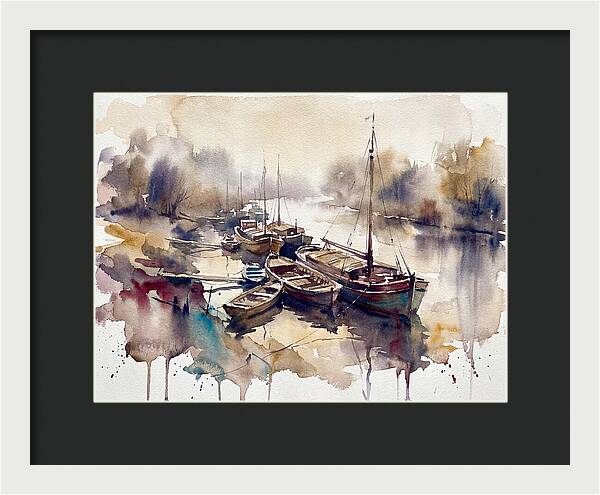 River Boats At Dawn