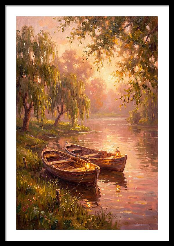 River Boats At Dusk