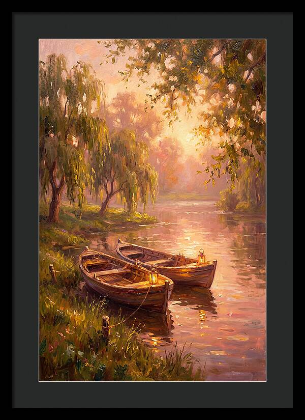 River Boats At Dusk