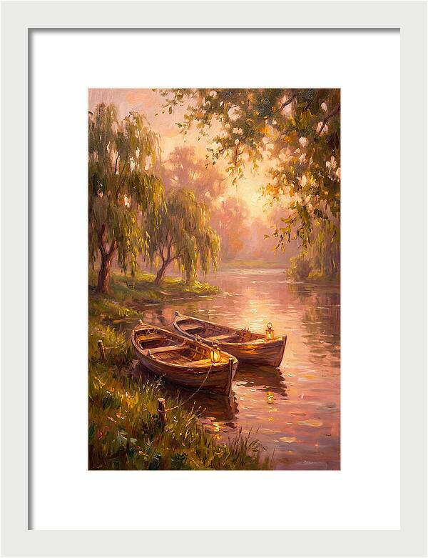 River Boats At Dusk