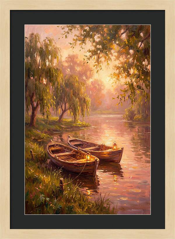 River Boats At Dusk