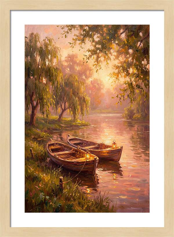 River Boats At Dusk