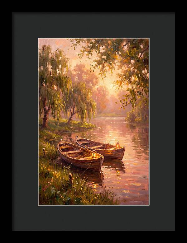 River Boats At Dusk