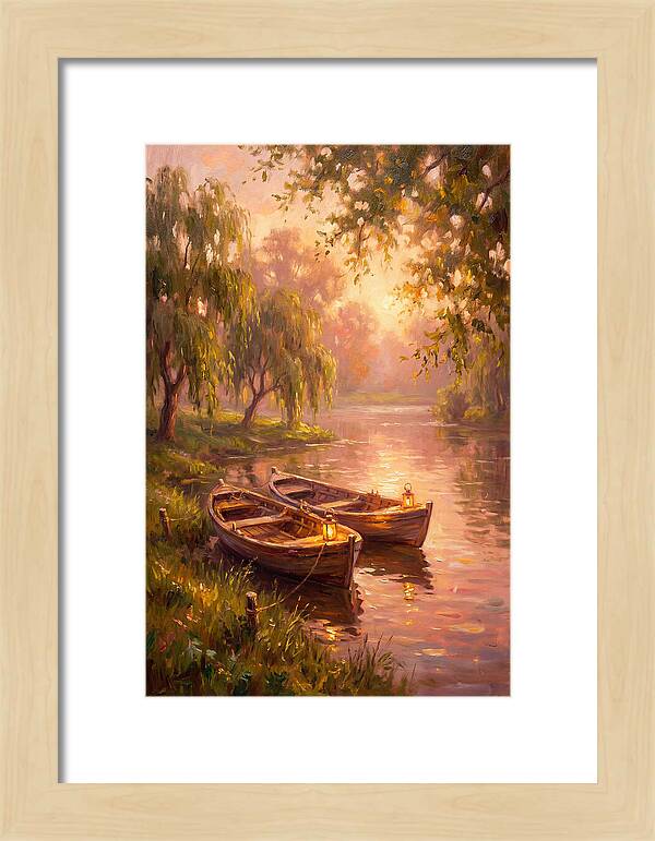 River Boats At Dusk