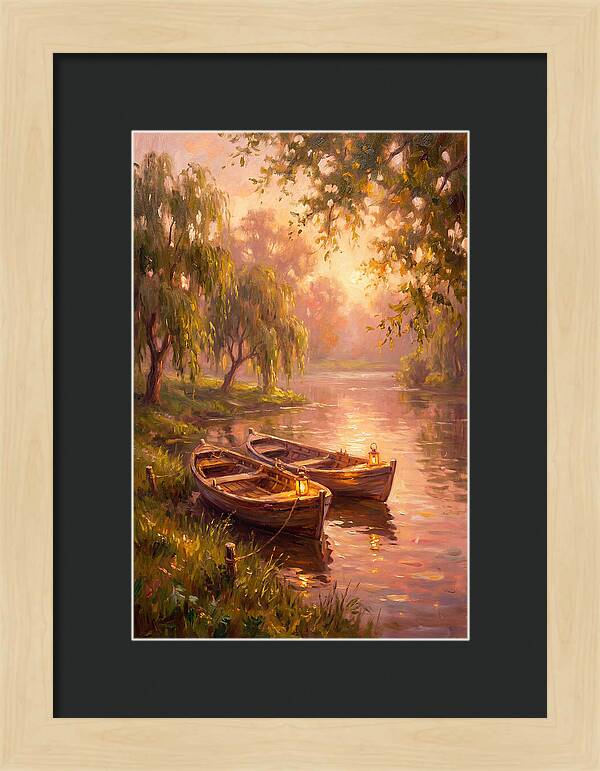 River Boats At Dusk