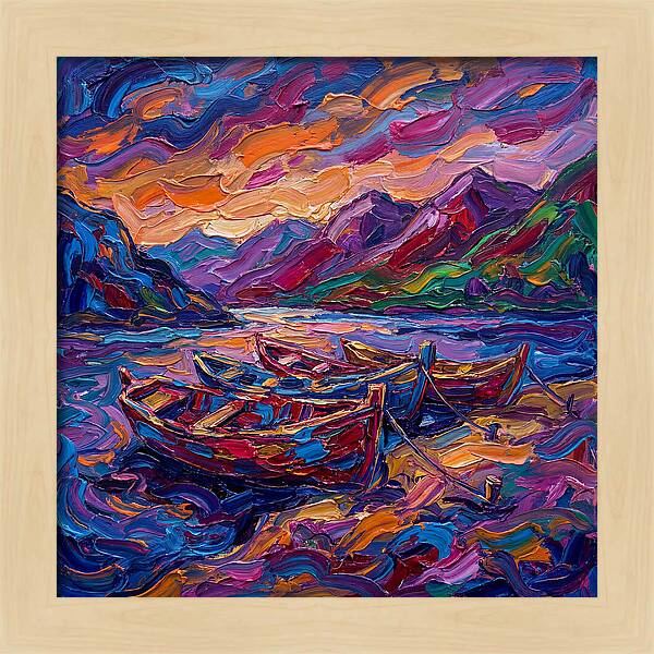 River Boats At Dusk
