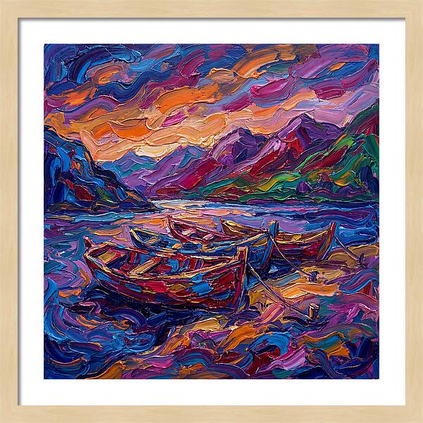 River Boats At Dusk