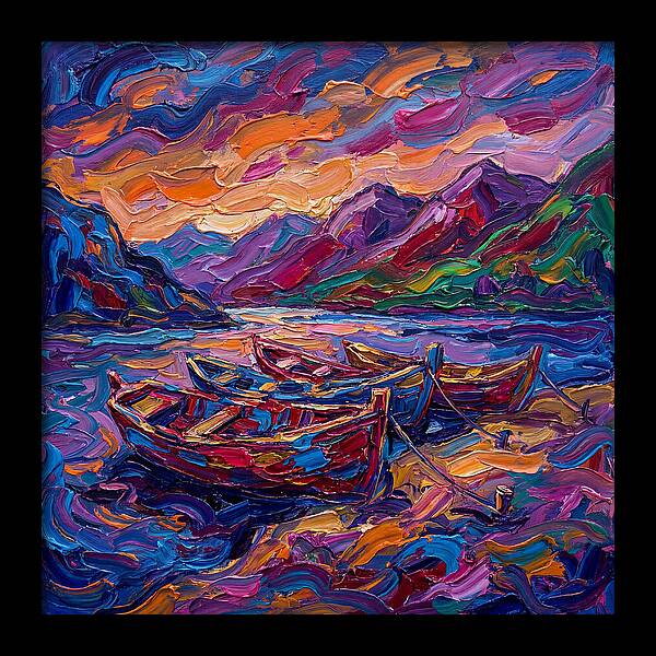 River Boats At Dusk