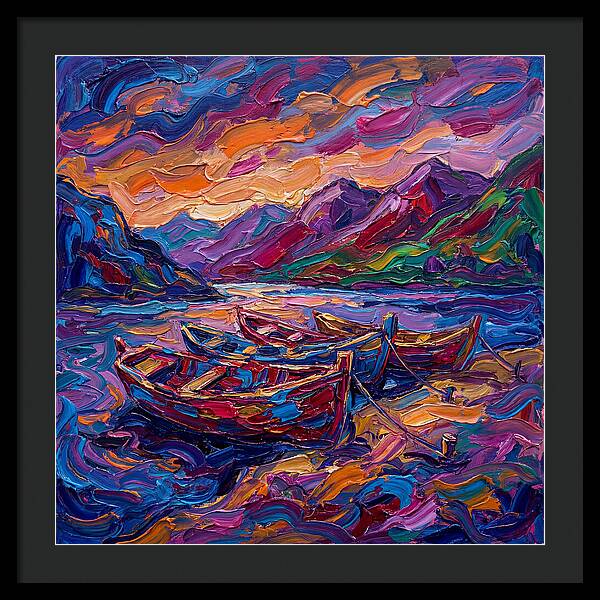 River Boats At Dusk