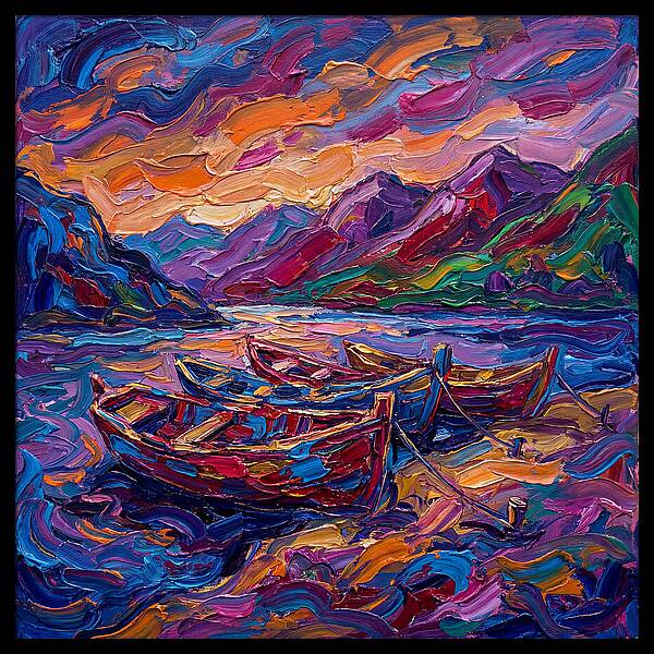River Boats At Dusk