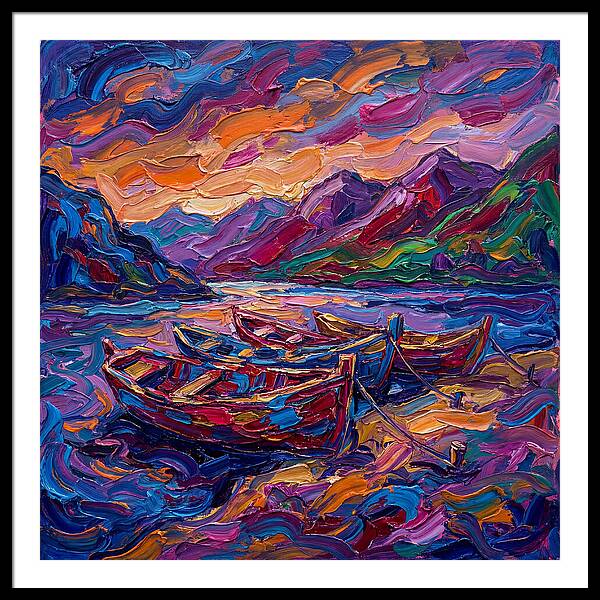 River Boats At Dusk