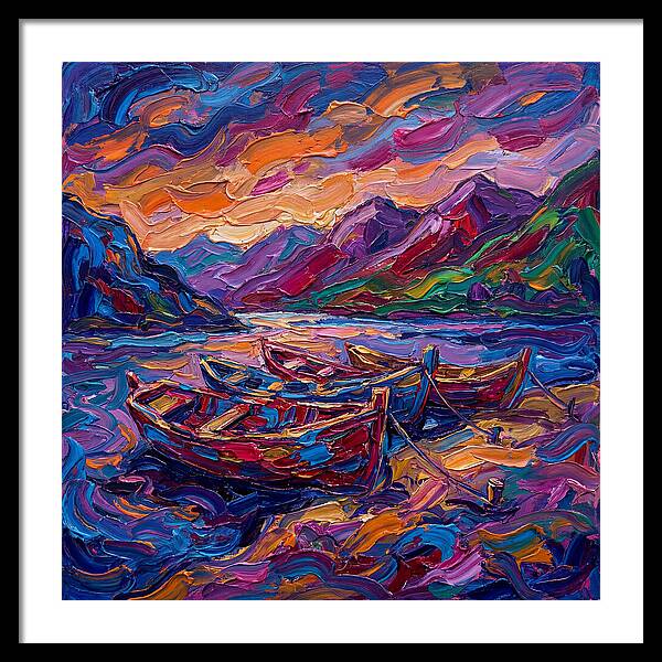 River Boats At Dusk