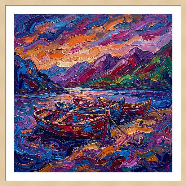 River Boats At Dusk