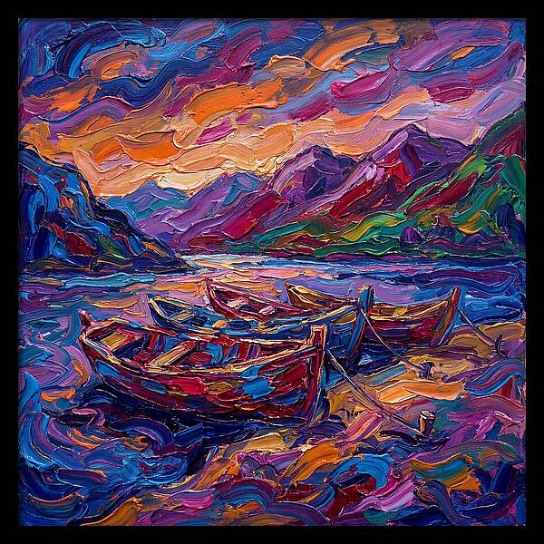 River Boats At Dusk