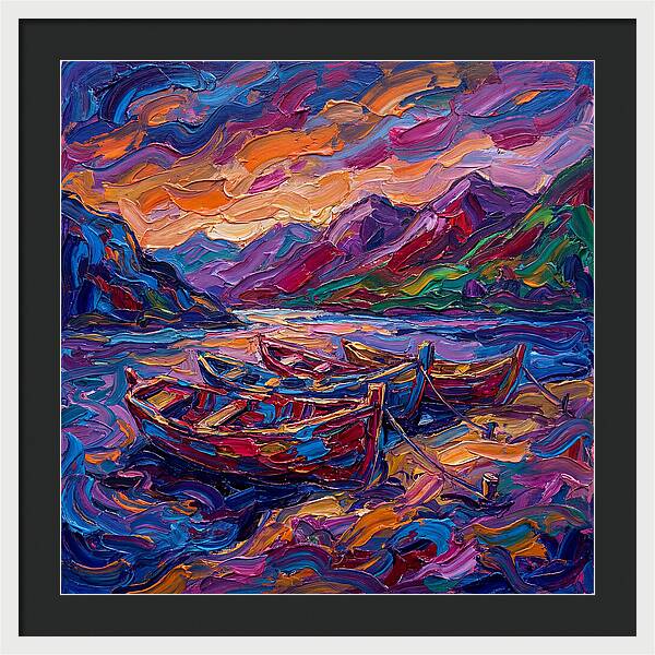 River Boats At Dusk