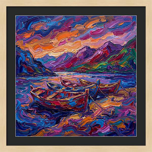 River Boats At Dusk