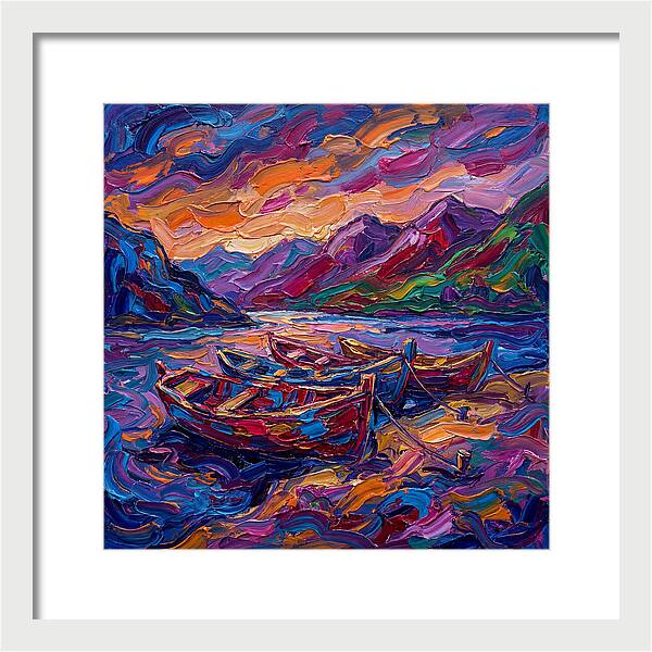 River Boats At Dusk