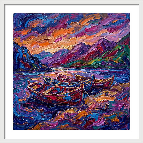 River Boats At Dusk