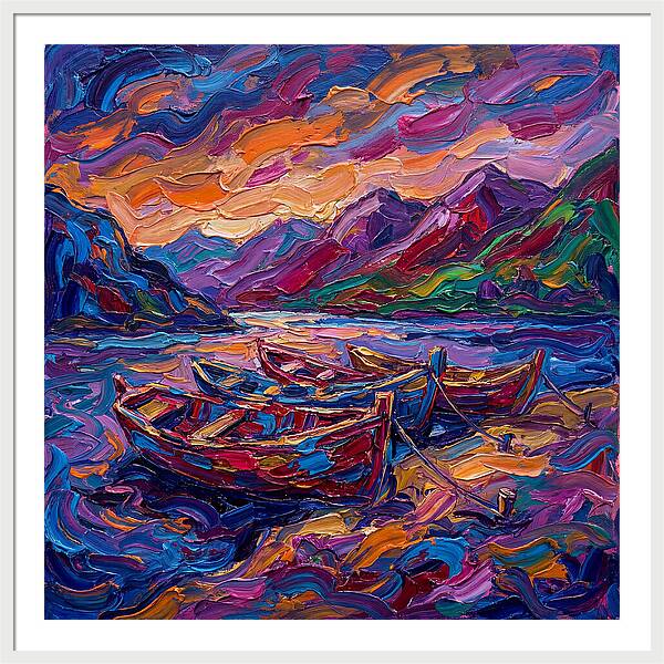 River Boats At Dusk