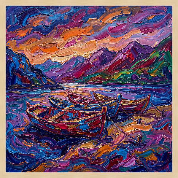River Boats At Dusk