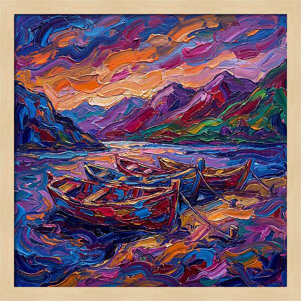 River Boats At Dusk