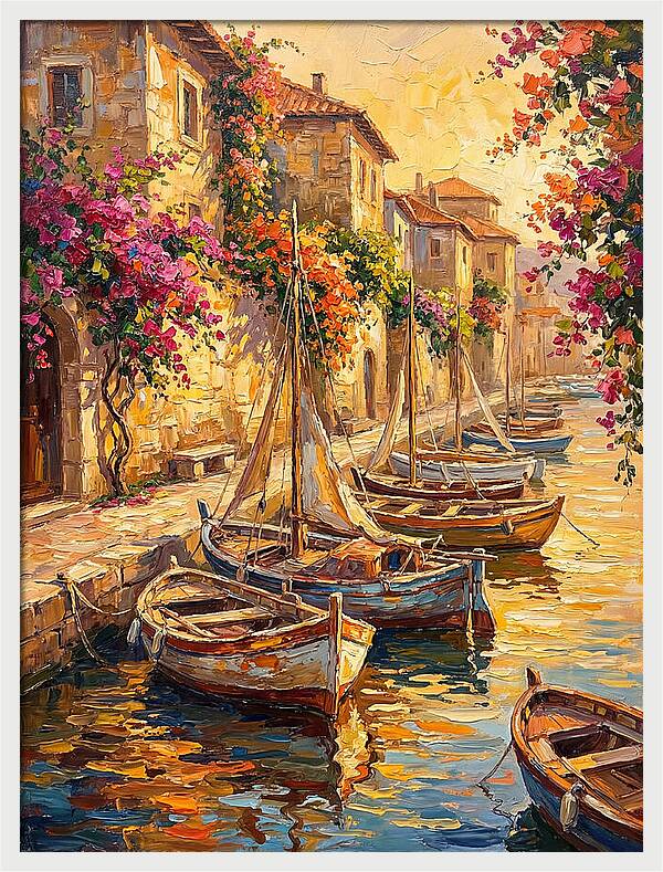 River Boats By The Mediterranean
