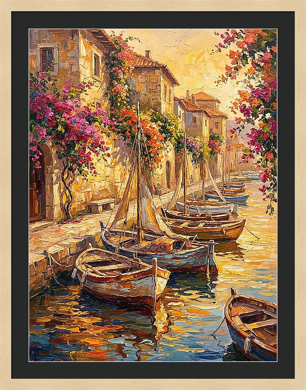 River Boats By The Mediterranean