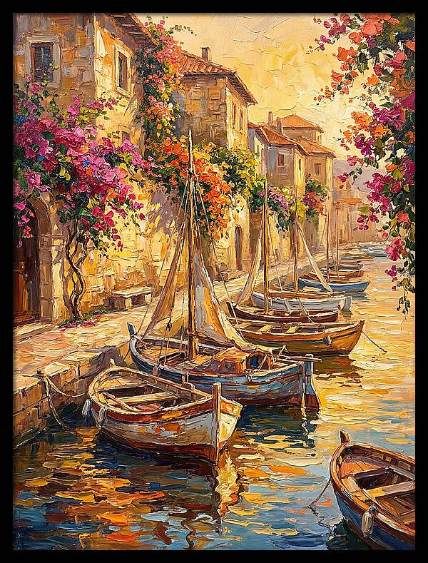 River Boats By The Mediterranean