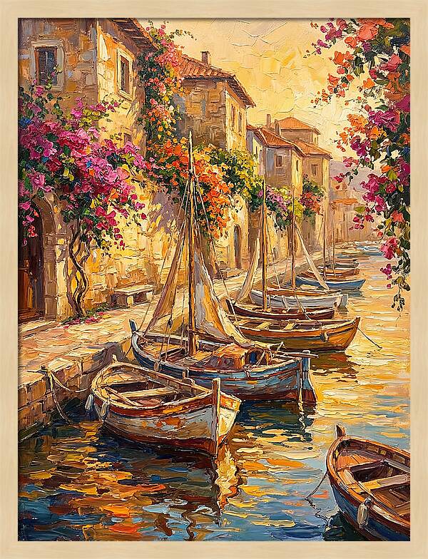 River Boats By The Mediterranean
