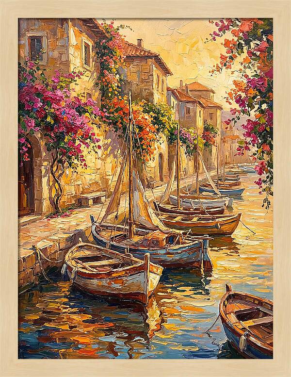 River Boats By The Mediterranean