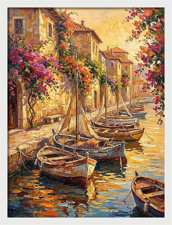 River Boats By The Mediterranean