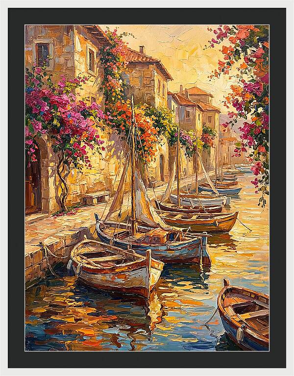 River Boats By The Mediterranean