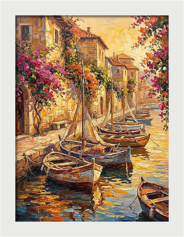River Boats By The Mediterranean