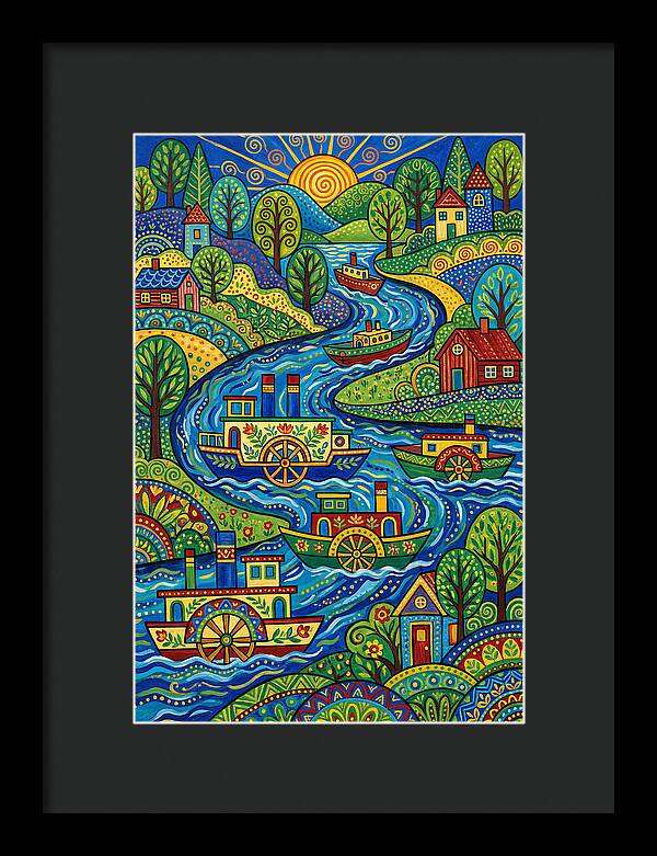 River Boats On A Colorful Stream