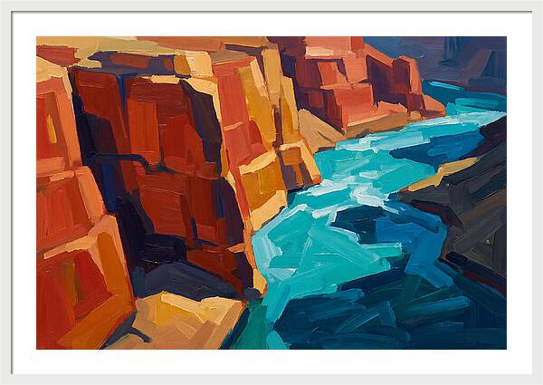 River Gorge With Turquoise Rapids