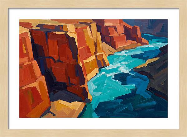 River Gorge With Turquoise Rapids