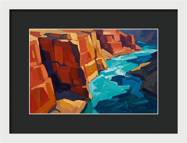 River Gorge With Turquoise Rapids