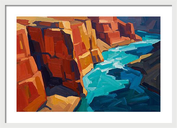 River Gorge With Turquoise Rapids