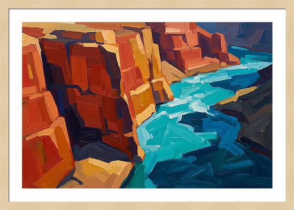 River Gorge With Turquoise Rapids
