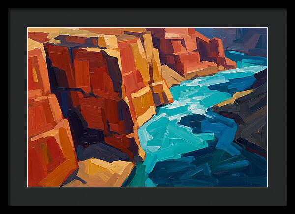 River Gorge With Turquoise Rapids