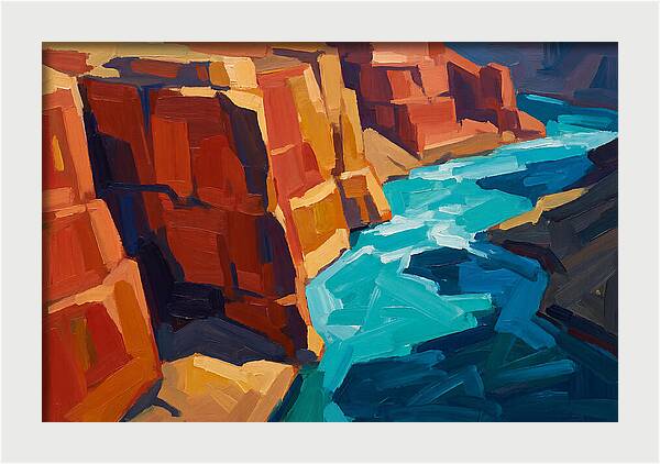River Gorge With Turquoise Rapids