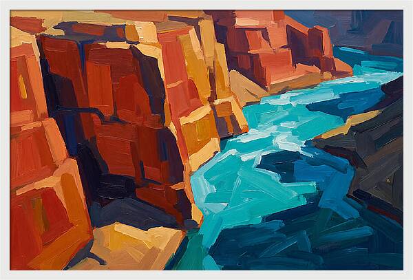 River Gorge With Turquoise Rapids