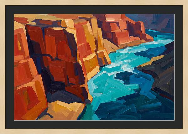 River Gorge With Turquoise Rapids