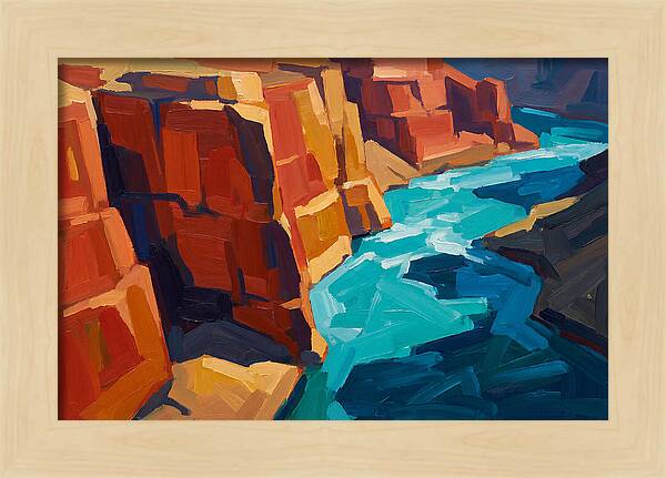 River Gorge With Turquoise Rapids