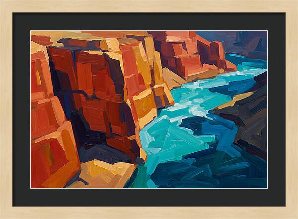 River Gorge With Turquoise Rapids