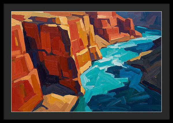 River Gorge With Turquoise Rapids